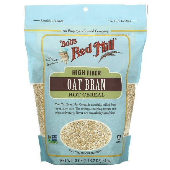 Bob's Red Mill, High Fiber Oat Bran Hot Cereal, 18 oz Pack of 2