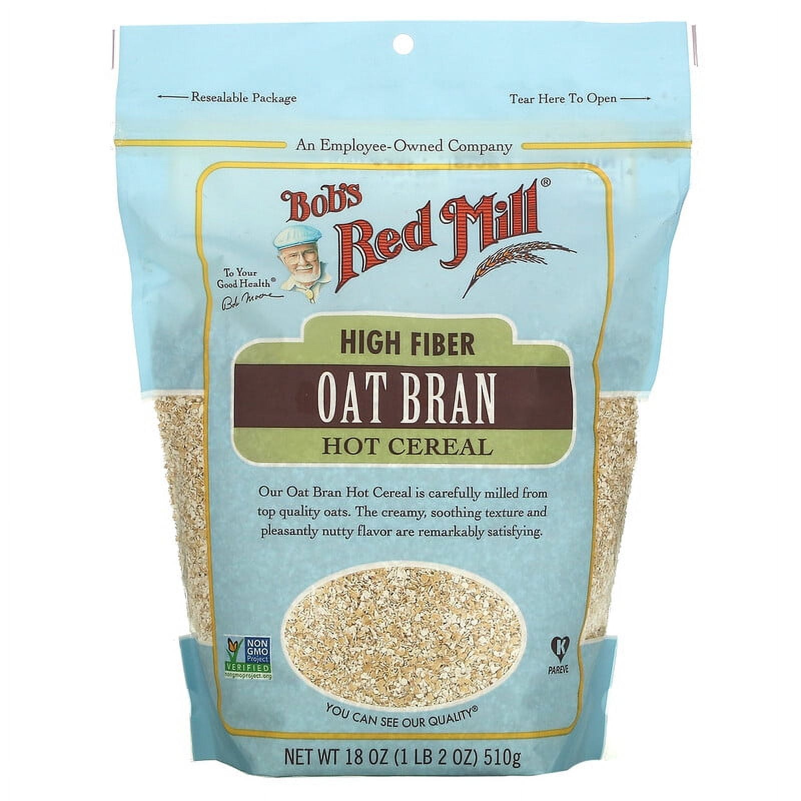 Bob's Red Mill, High Fiber Oat Bran Hot Cereal, 18 oz Pack of 3
