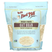 Bob's Red Mill, High Fiber Oat Bran Hot Cereal, GMO-Free, 40 Oz