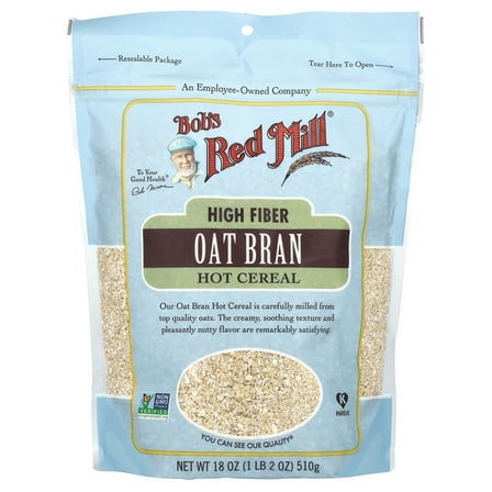 Bob's Red Mill, Hot Cereal, High Fiber, Oat Bran, 18 oz