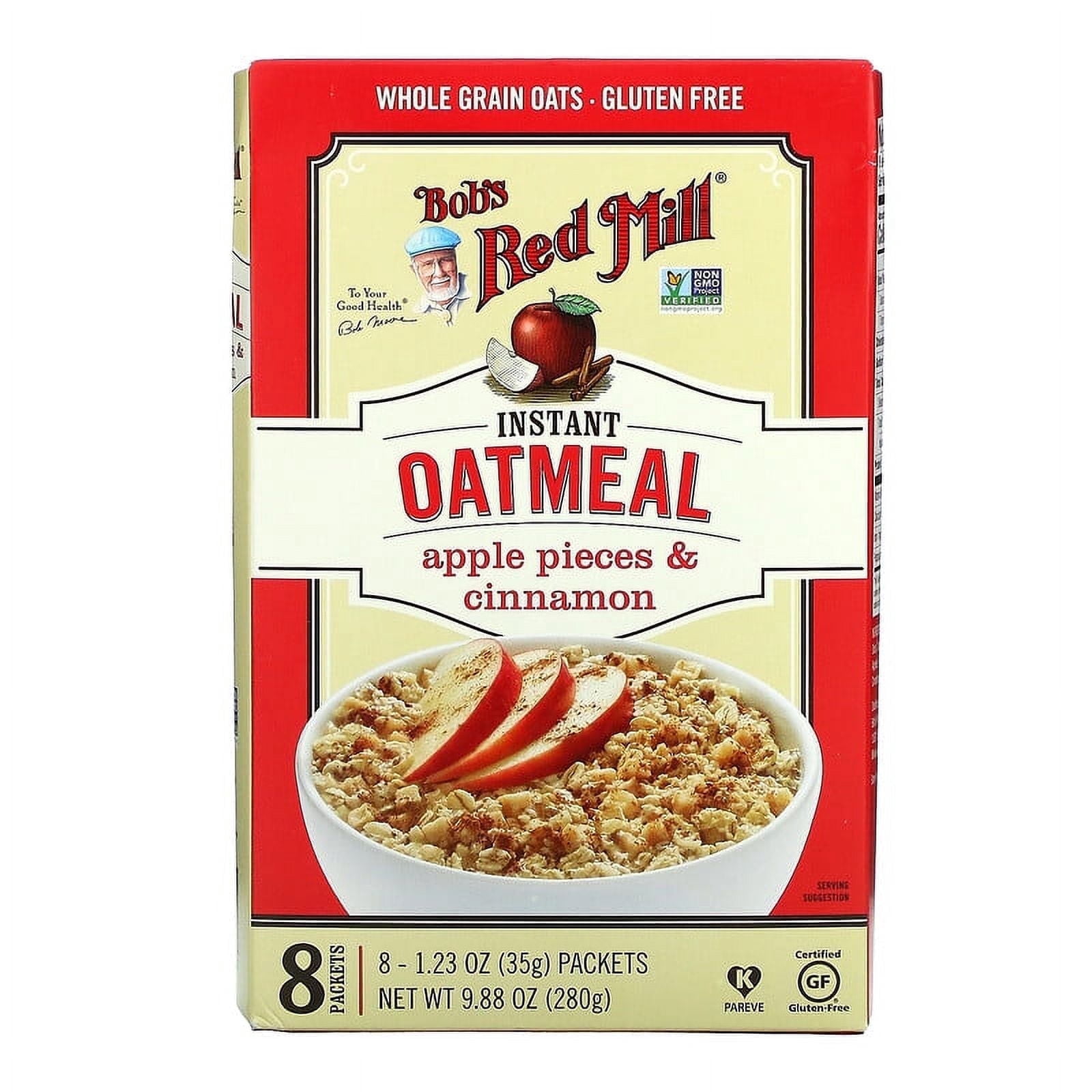 Bob's Red Mill, Instant Oatmeal Packets, Apple Pieces & Cinnamon, 8 ...