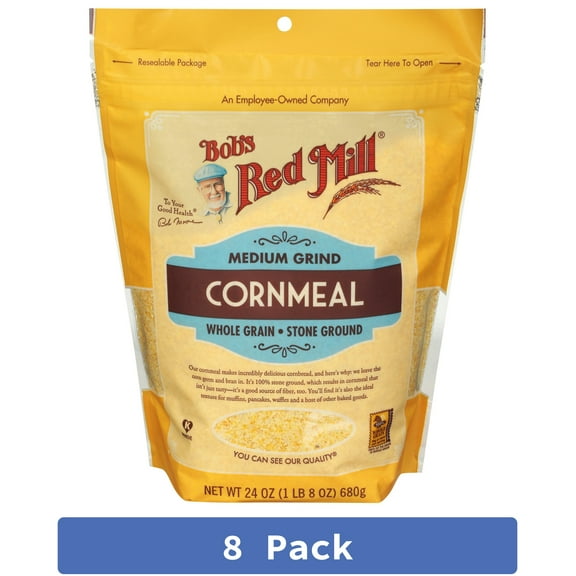 Bob's Red Mill Medium Grind Cornmeal 24 oz (Pack of 8)