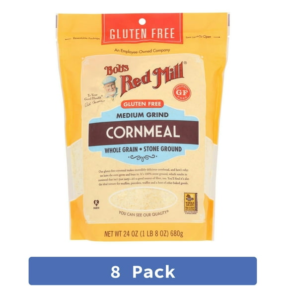 Bob's Red Mill Medium Ground Cornmeal 24 oz (Pack Of 8)