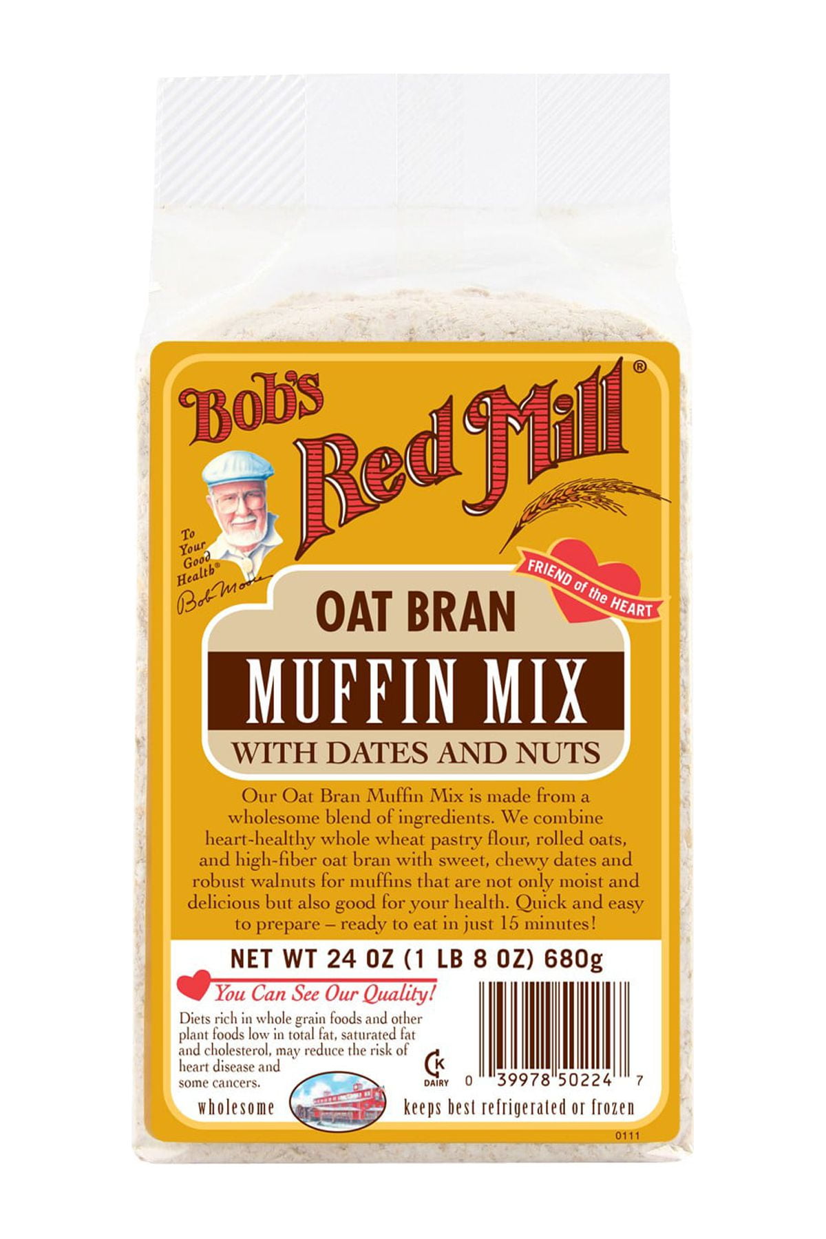 Bob's Red Mill Muffin Mix Oat Bran and Date Nut 24 oz