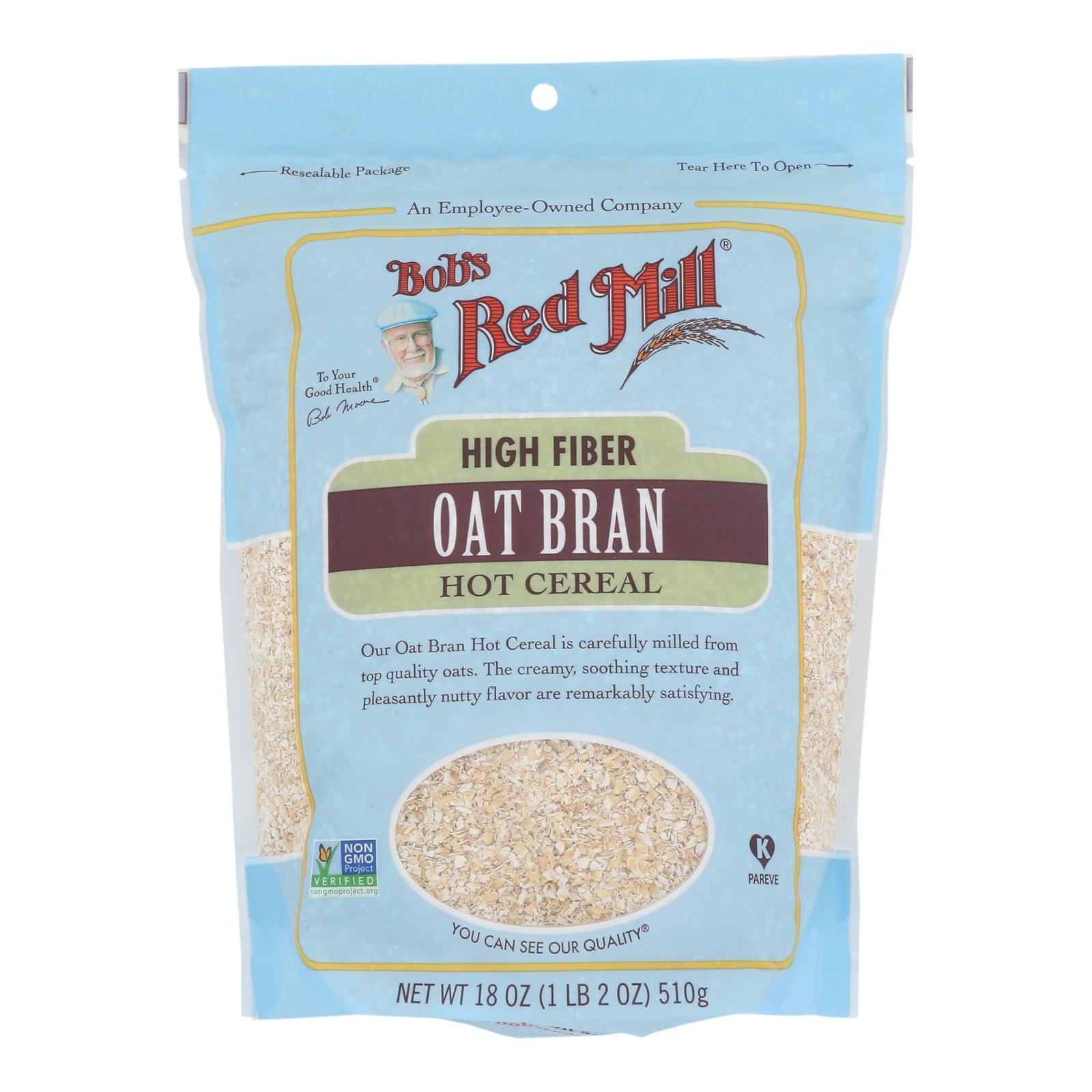 Bob's Red Mill, Oat Bran, Hot Cereal, 18 oz (Pack of 4)