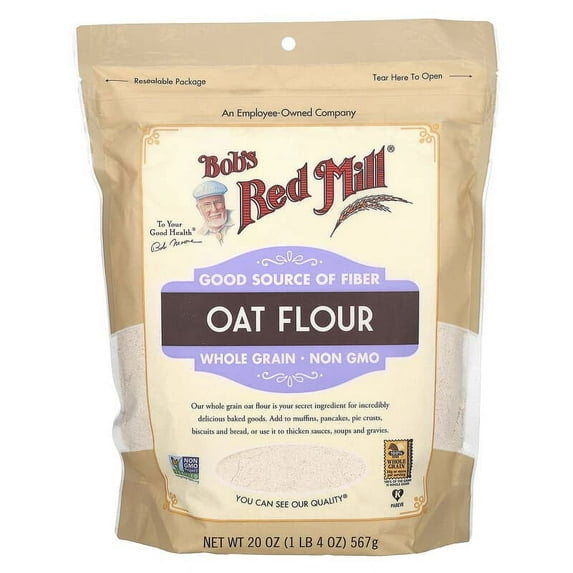 Bob's Red Mill, Oat Flour, Whole Grain, 20 oz Pack of 4