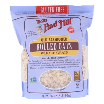 Bobs Red Mill Gluten Free Old Fashioned Rolled Oats, 32 Ounce -- 4 per Case.