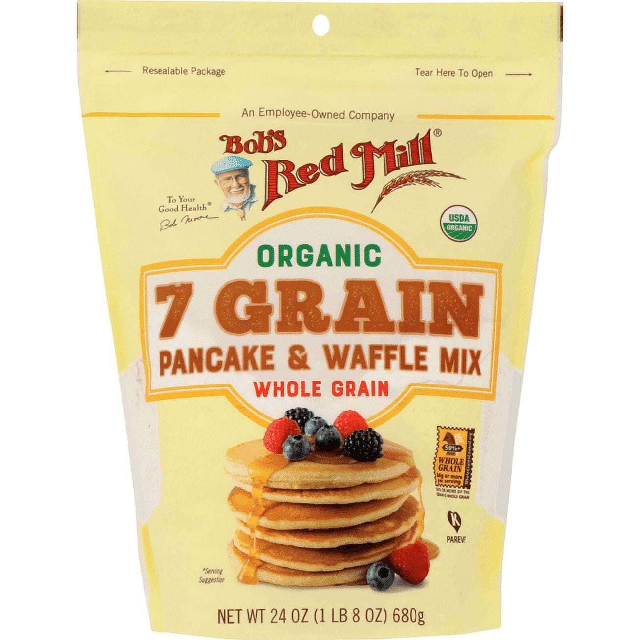 Bob's Red Mill Organic 7 Grain Pancake & Waffle Mix 24 oz Pkg