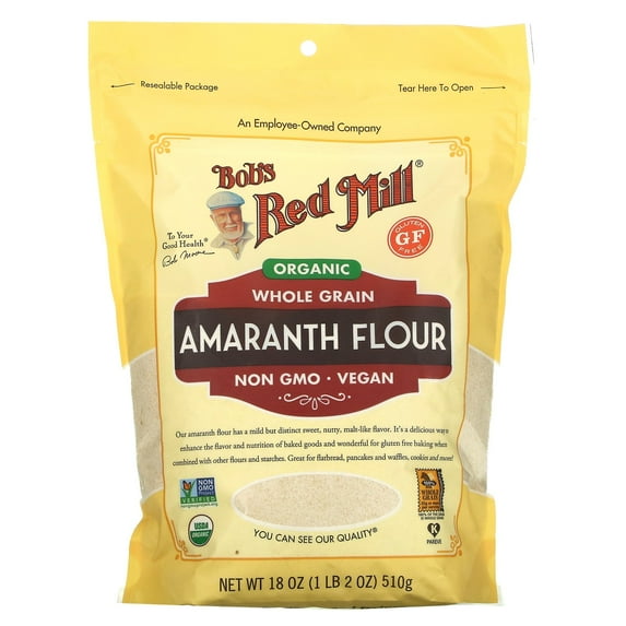 Bob's Red Mill Organic Amaranth Flour, Whole Grain, 18 oz (510 g)