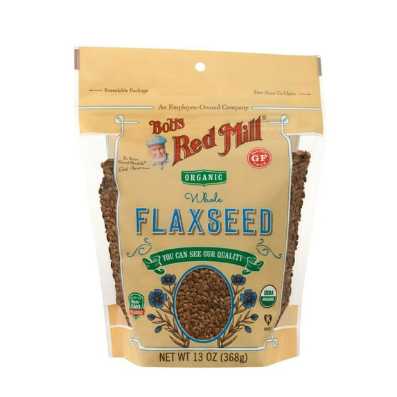 Bob's Red Mill Organic Brown Flaxseeds, Resealable Stand up Bag, 13 oz
