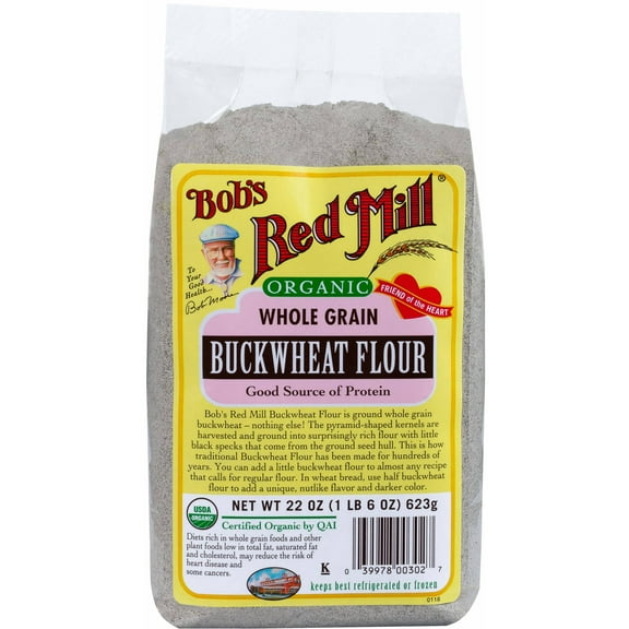 Bob's Red Mill Organic Buckwheat Flour, 22 oz (Pack of 4)