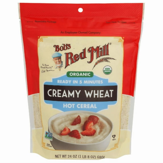 Bob's Red Mill Organic Creamy Wheat Hot Cereal 24 oz - Pack of 2