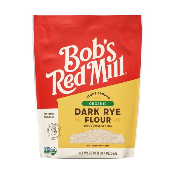 Bob's Red Mill Organic Dark Rye Flour, 20 oz Bag