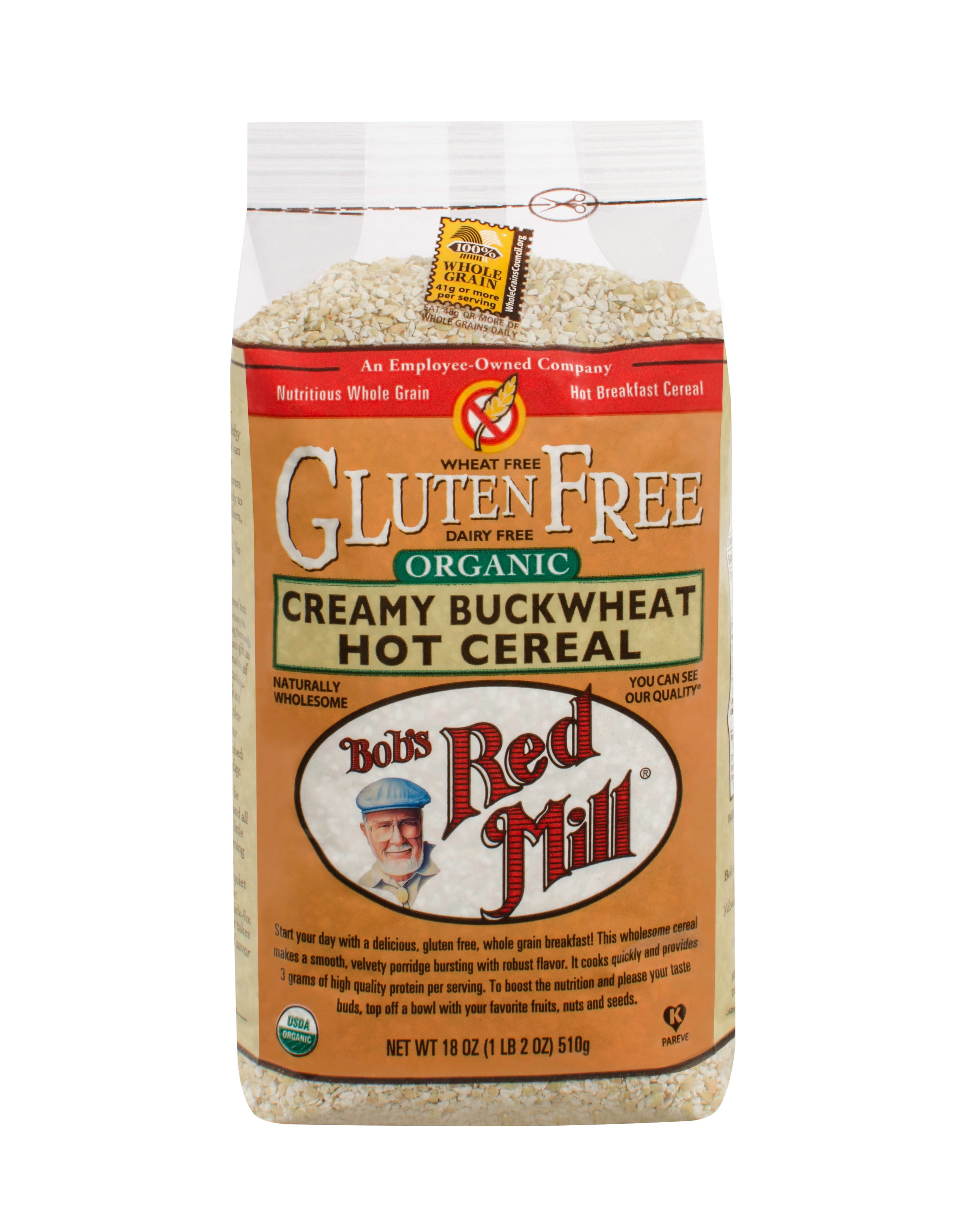 Bob's Red Mill Organic Gluten Free Creamy Buckwheat Hot Cereal, 18 Oz