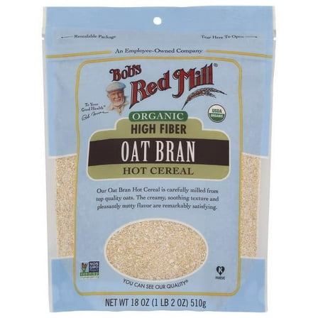Bob's Red Mill Organic High Fiber Oat Bran Hot Cereal, 18oz