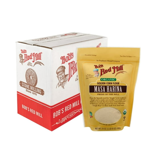 Bob's Red Mill Organic Masa Harina Corn Flour, 24-ounce (Pack of 4)