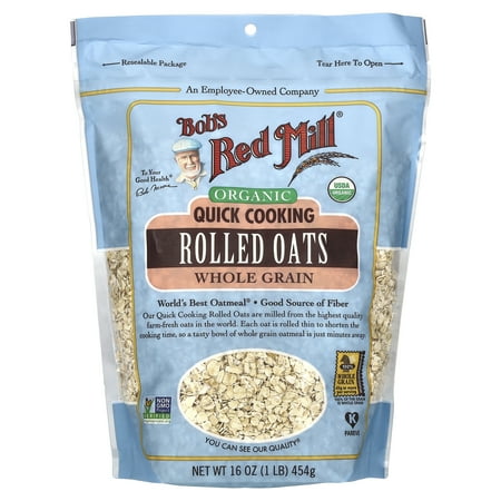 Bob's Red Mill Organic Quick Cooking Rolled Oats, 16 Oz