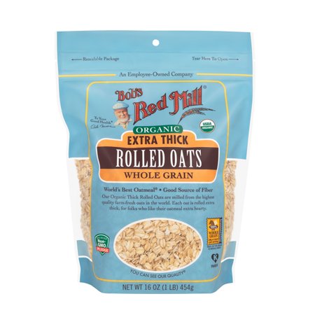 Bob's Red Mill Organic Rolled Oats Extra Thick 16 oz Pack of 1