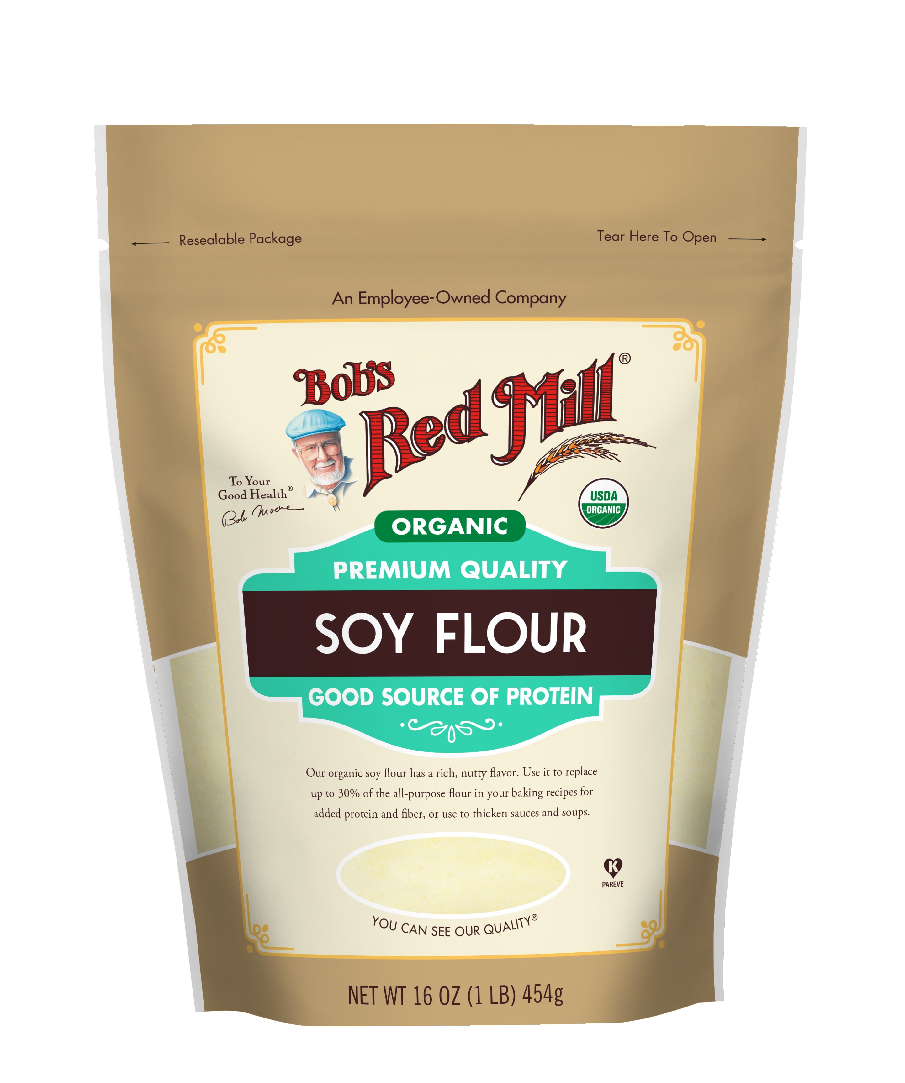 Bob's Red Mill, Organic Soy Flour, 16 oz