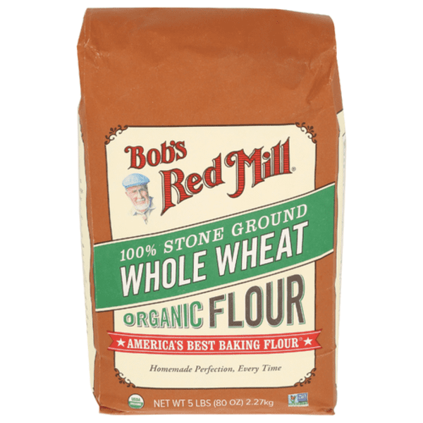 Bob's Red Mill Organic Stone Ground Whole Wheat Flour 5 lb - Pack of 3