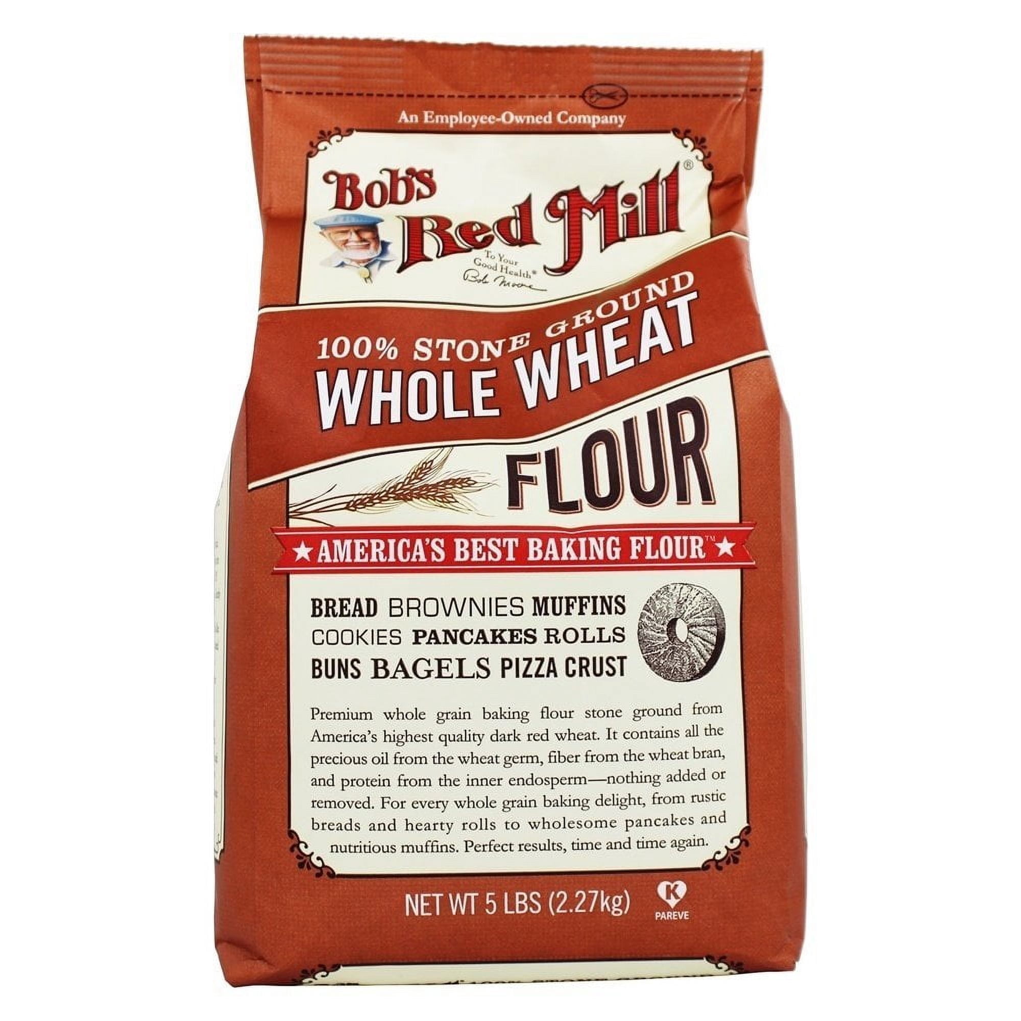 Bob's Red Mill Organic Stone Ground Whole Wheat Flour 5 lb