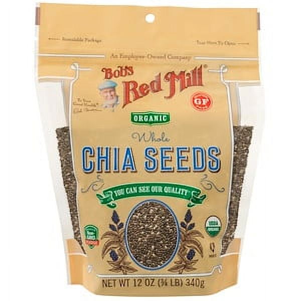 Bob's Red Mill, Organic Whole Chia Seeds, 12 oz (340 g) (Pack of 3)