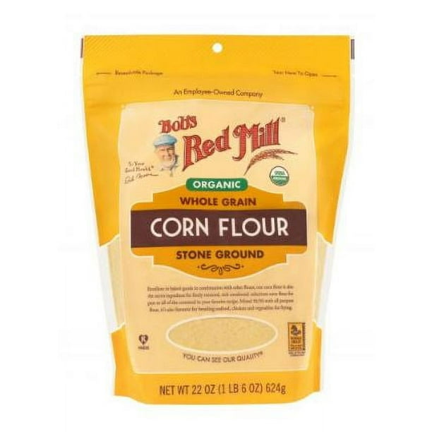 Bob's Red Mill Organic Whole Grain Corn Flour 22 oz Pack of 4 Walmart