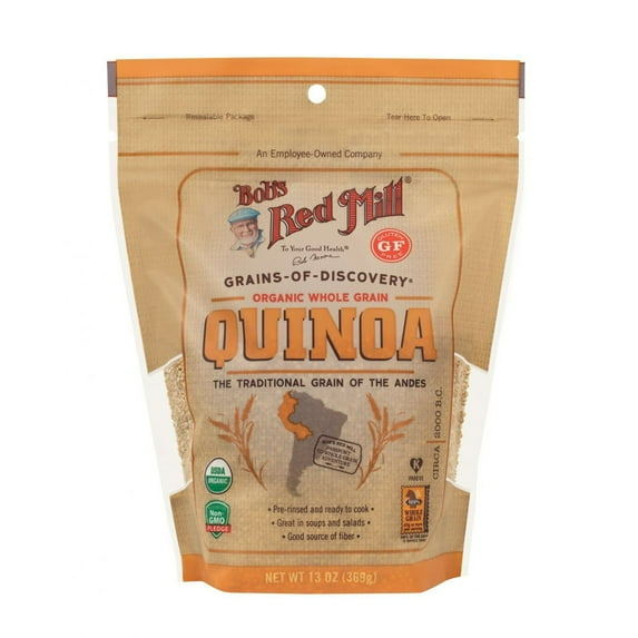 Bob's Red Mill Organic Whole Grain Quinoa 13 oz Pack of 4