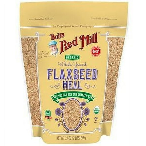 Bob's Red Mill, Organic Whole Ground Flaxseed Meal, 32 oz (Pack of 1)