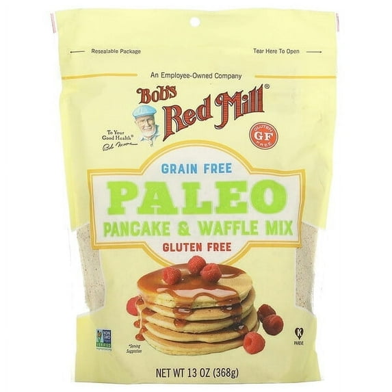 Bob's Red Mill, Paleo Pancake & Waffle Mix, Grain Free, Gluten Free, 13 oz Pack of 3