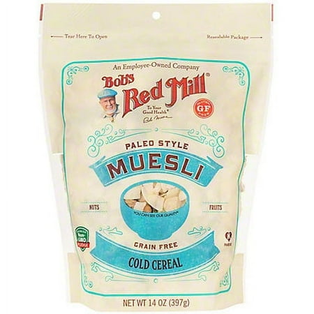 Bob's Red Mill Paleo Style Muesli Cold Cereal Grain Free Nuts Fruits 14 oz Pack of 1