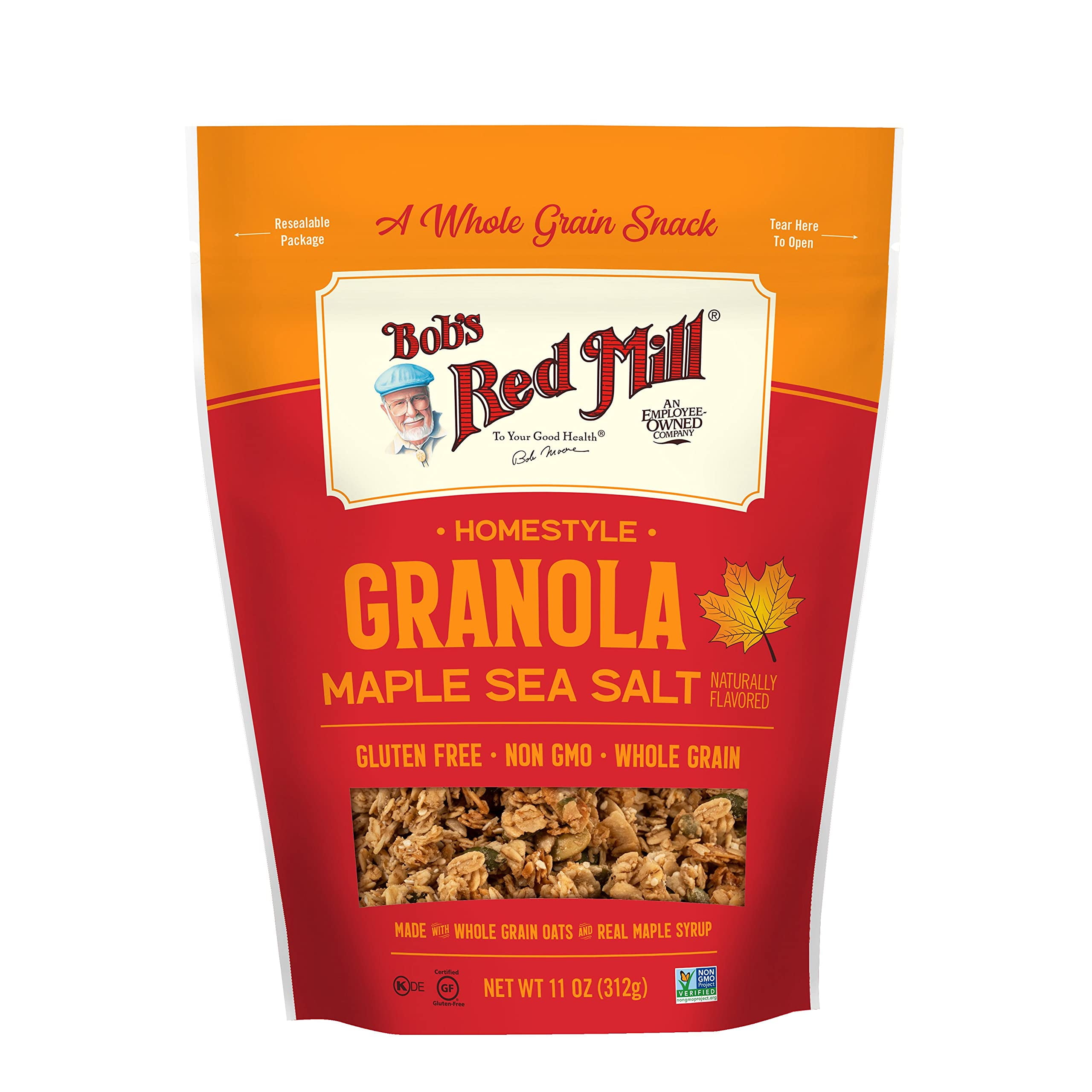 Bob's Red Mill PanBaked OIF8 Granola Maple Sea Salt, 11 Ounce (Pack of