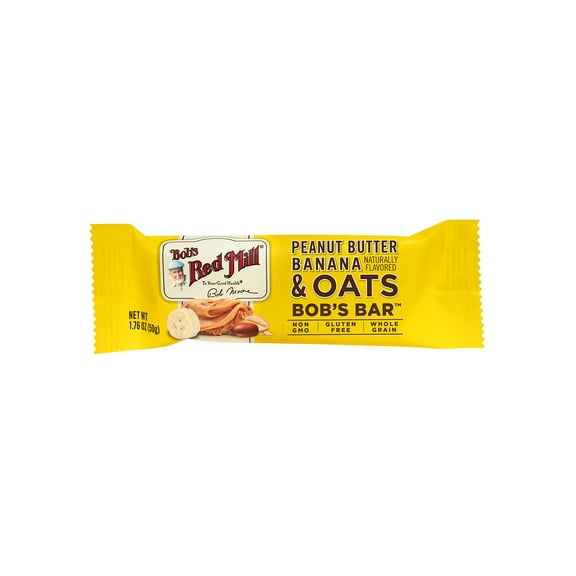 Bob's Red Mill Peanut Butter Banana & Oats Snack Bar - 1.76 Ounce (Pack of 12) - Gluten Free, Non-GMO, Whole GrainRDC14