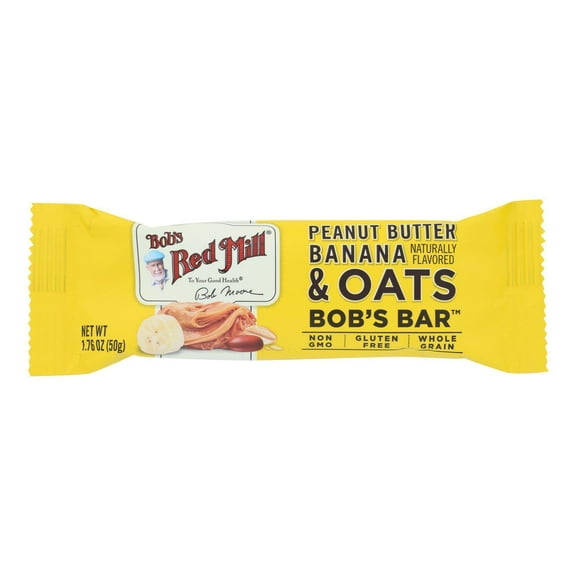 Bob's Red Mill, Peanut Butter Banana & Oats Bar- Case Of 12 - 1.76 Oz
