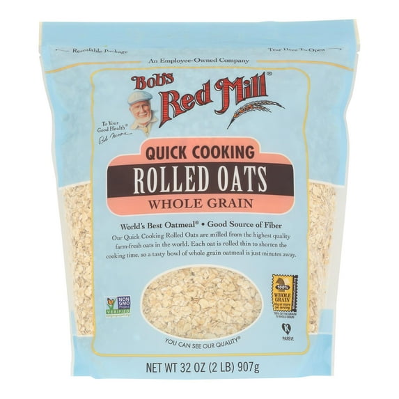 Bob's Red Mill - Quick Cooking Rolled Oats - Case Of 4-32 Oz.