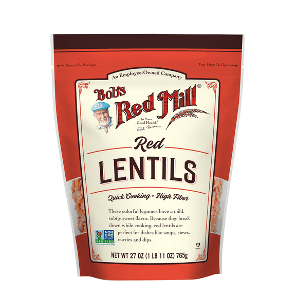 Bob's Red Mill Red Lentil Beans, 27 oz [Pack of 4]