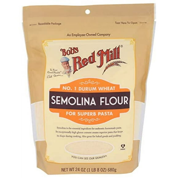 Bob's Red Mill Semolina Pasta Flour, 24 OZ (Pack of 1)