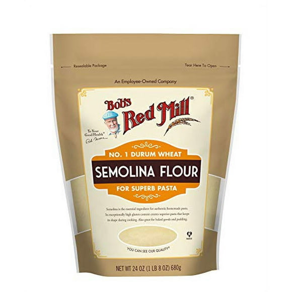 Bob's Red Mill Semolina Pasta Flour, 24 Oz (4 Pack)