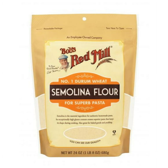 Bob's Red Mill Semolina Pasta Flour, 24 Oz (4 Pack)