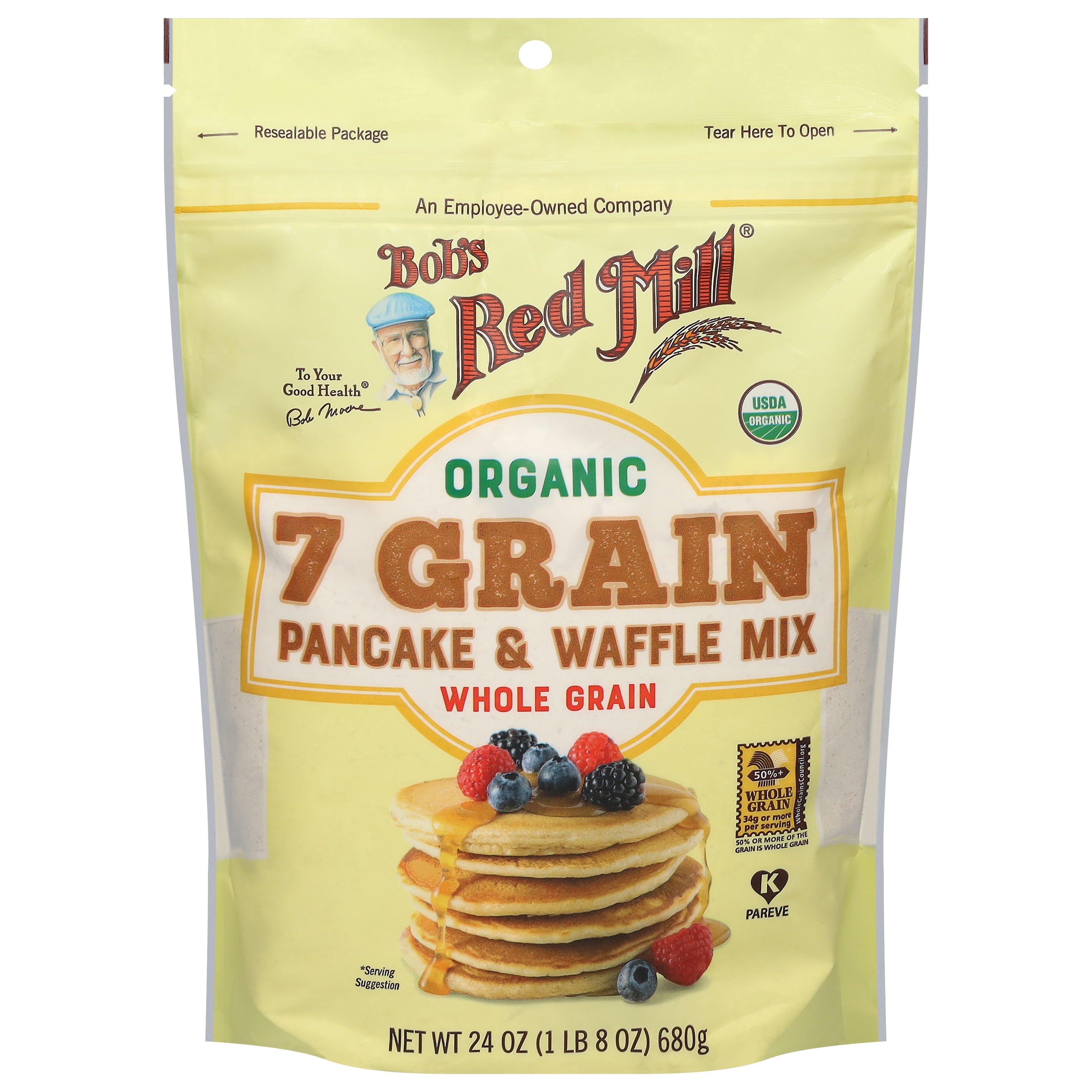 Bob's Red Mill Seven Grain Pancake & Waffle Mix 24 oz (Pack Of 4)