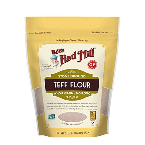 Bob's Red Mill, Stone Ground Teff Flour, Whole Grain, 20 oz