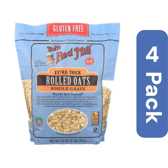 Bob's Red Mill - Thick Rolled Oats - Gluten Free -32 oz.(Case of 4 )