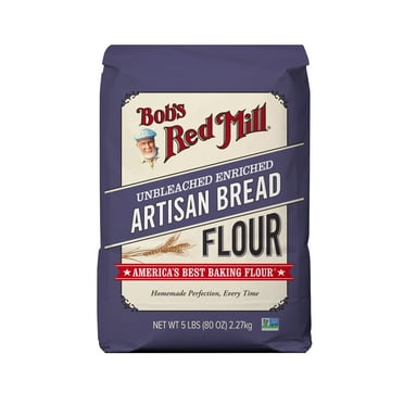 Bob's Red Mill Unbleached Enriched Artisan Bread Flour, 5 lb Shelf Stable Bag