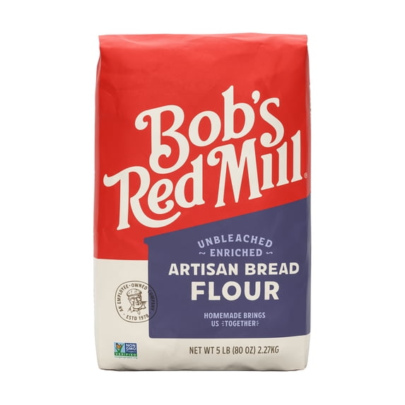 Bob's Red Mill Artisan Bread Flour, Unbleached Enriched Wheat, 5 lb Bag