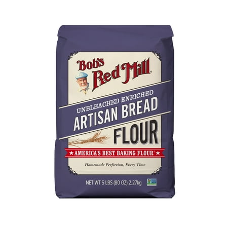 Bob's Red Mill Artisan Bread Flour, Unbleached Enriched Wheat, 5 lb Bag