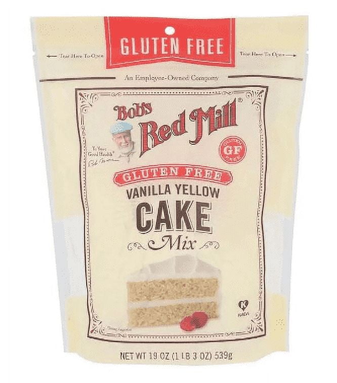 Bobs Red Mill, Gluten Free, Vanilla Yellow Cake Mix, 19 oz Plastic Bag