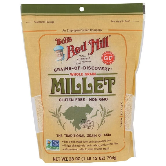 Bob's Red Mill, Whole Grain Millet, 28 oz Pack of 4