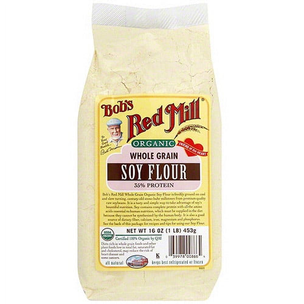 Bob's Red Mill Whole Grain Soy Flour, 1 lb (Pack of 4)