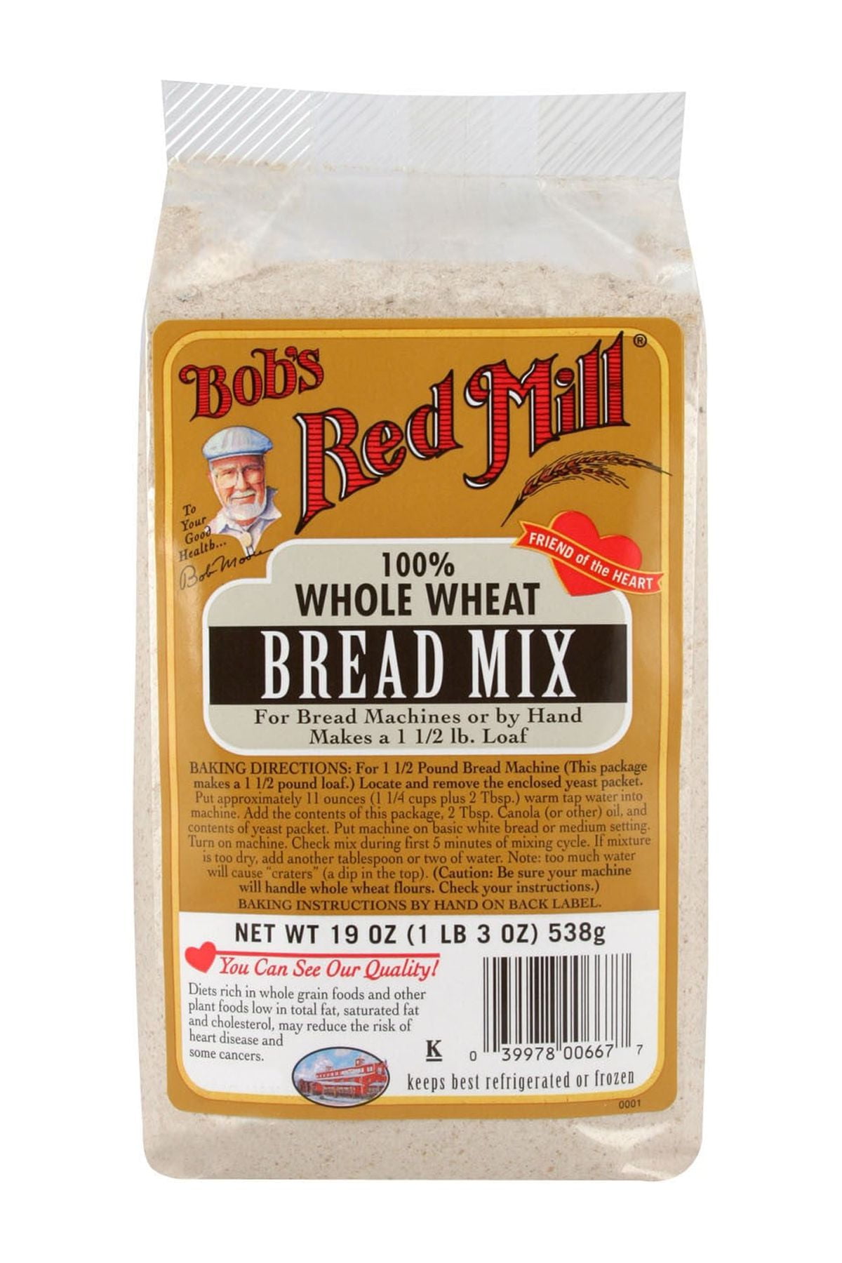 Bob's Red Mill Whole Wheat Bread Mix 19 oz