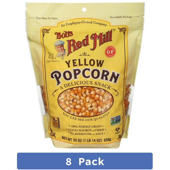 Bob's Red Mill Whole Yellow Popcorn RTE 30.8 oz (Pack Of 8)